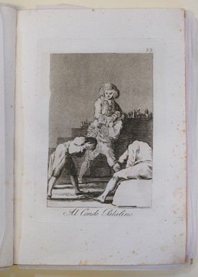 Lot 13 - Goya (Francisco de, 1746-1828) Los Caprichos, 1799, the complete set of 80 etchings, FIRST EDITION