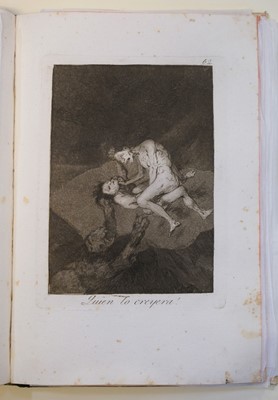 Lot 13 - Goya (Francisco de, 1746-1828) Los Caprichos, 1799, the complete set of 80 etchings, FIRST EDITION