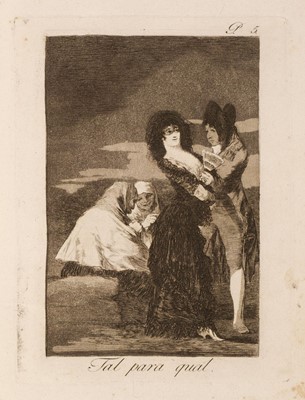 Lot 13 - Goya (Francisco de, 1746-1828) Los Caprichos, 1799, the complete set of 80 etchings, FIRST EDITION