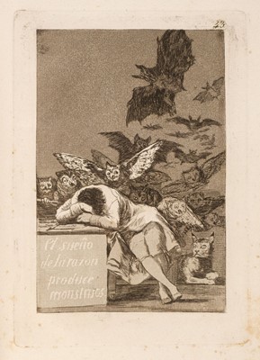 Lot 13 - Goya (Francisco de, 1746-1828) Los Caprichos, 1799, the complete set of 80 etchings, FIRST EDITION