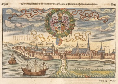 Lot 129 - Polish Cities. Munster (Sebastian), Panorama of Szczecin, Basle, circa 1570