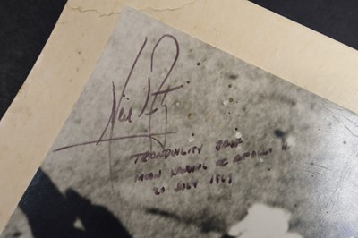 Lot 908 - Apollo 11. Man’s First Landing on the Moon Photograph Signed, 20 July 1969