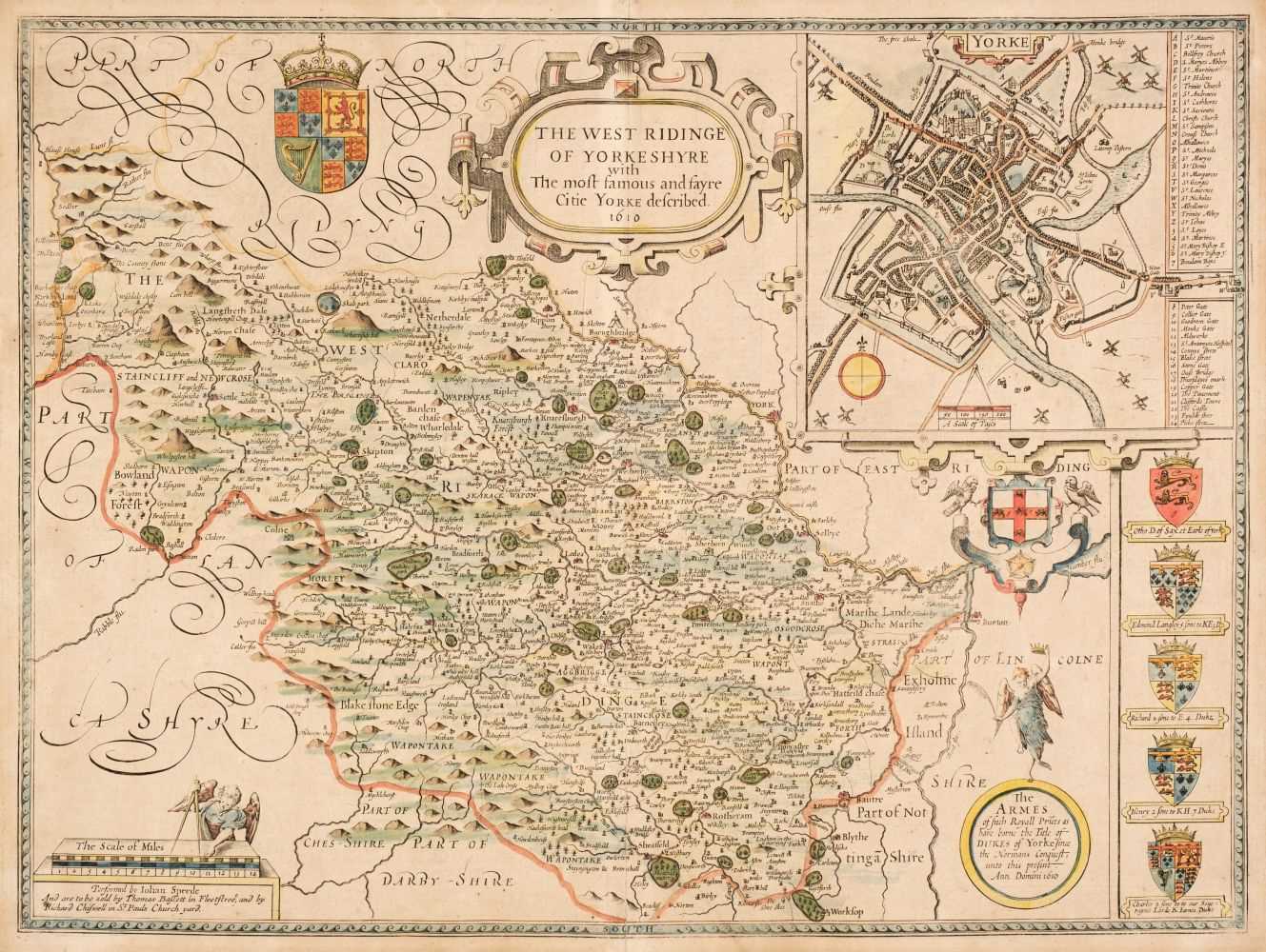 Lot 171 - Yorkshire. Speed (John), The West Ridinge of Yorkshyre..., T. Bassett & R. Chiswell, 1676