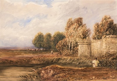 Lot 138 - Cox (David, 1783-1859). River Scene with Fisherman