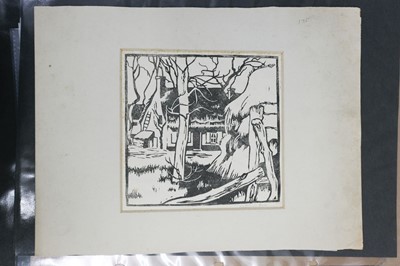 Lot 294 - Hale (Kathleen, 1898-2000). My First Love, circa 1921, linocut portrait of Frank Potter, & others