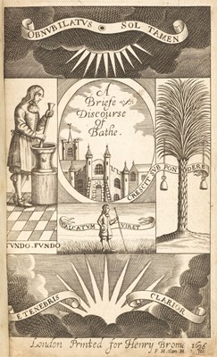 Lot 55 - Guidott (Thomas). A discourse of Bathe, and the hot waters there, 1676