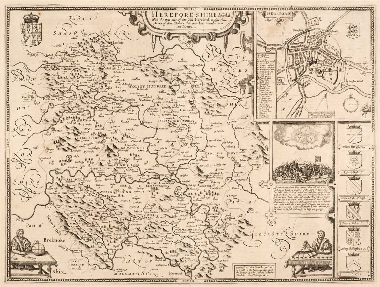 Lot 114 - Herefordshire. Speed (John), Hereford - Shire described..., 1st edition, circa 1611