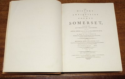 Lot 51 - Collinson (John). The History and Antiquities of the County of Somerset, 3 vols., 1791