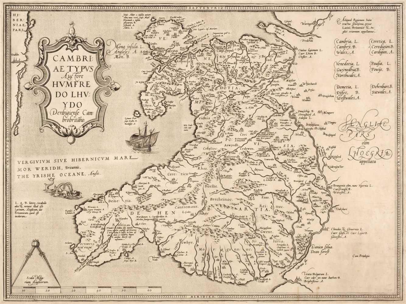 Lot 161 - Wales. Ortelius (Abraham & Lhuyd Humphrey), Cambriae Typus..., 1573