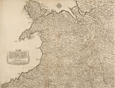 Lot 131 - North Wales. Jenner (Thomas), The Mappe of Shropshire, Cheshire, Staffordshire..., 1671