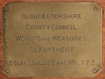 Lot 346 - Scale Beam. 56 lbs scale beam by W & T Avery Ltd - Gloucestershire County Council