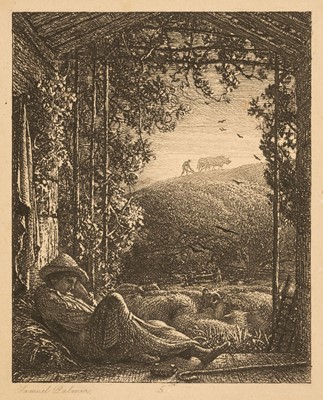 Lot 191 - Palmer (Samuel, 1805-1881). The Sleeping Shepherd, 1857