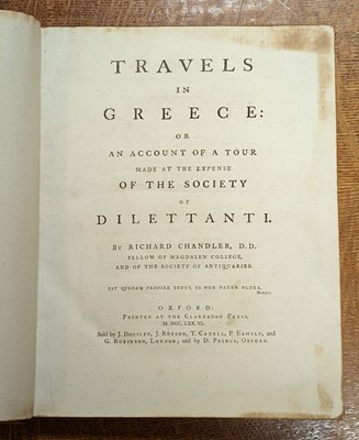 Lot 227 - Chandler (Richard). Travels in Greece, 1776