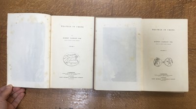 Lot 270 - Pashley (Robert). Travels in Crete, 2 volumes, 1st edition, 1837