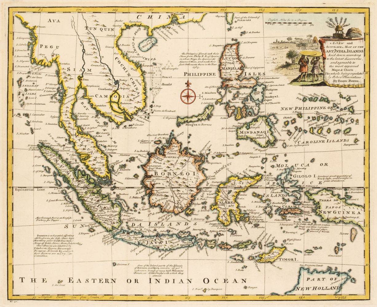 Lot 90 - Bowen (Emanuel). Four maps of the East Indies,