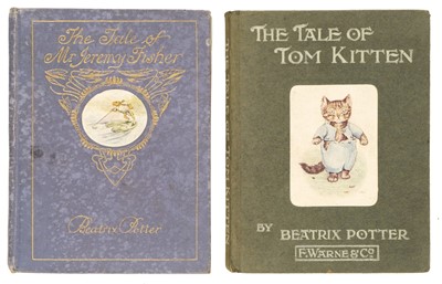 Lot 385 - Potter (Beatrix). The Tale of Mr. Jeremy Fisher, 1st deluxe edition, 1906, & 7 others