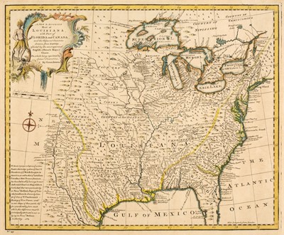 Lot 121 - Louisiana. Bowen (Emanuel), A New and Accurate Map of Louisiana..., circa 1747