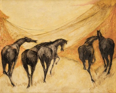 Lot 257 - White (Sallie, 1912). Five Circus Horses, 1956