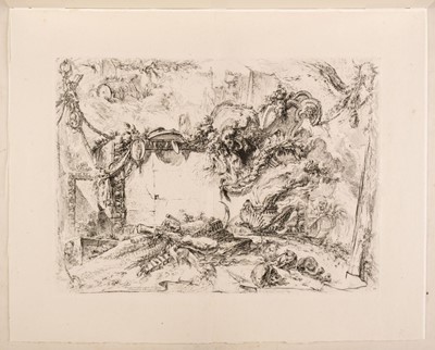Lot 68 - Piranesi (Giovanni Battista, 1720-1788). Monumental Tablet, from Grotteschi, 1745, etching