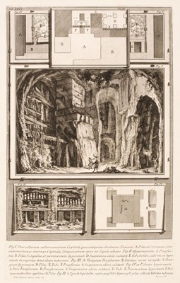 Lot 67 - Piranesi (Giovanni Battista, 1720-1788). Cinerary Urn; and Pars Cellarum, etchings, 1762-1778