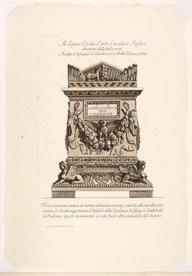 Lot 67 - Piranesi (Giovanni Battista, 1720-1788). Cinerary Urn; and Pars Cellarum, etchings, 1762-1778