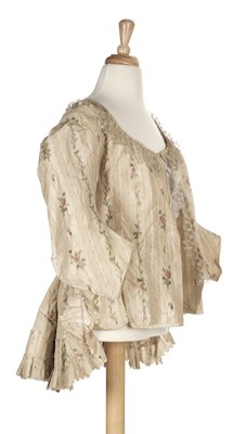 Lot 537 - Caraco. A silk caraco bodice, French, circa 1780