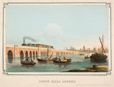 Lot 202 - Venice. Moro ( Marco Ripamonti), Ponte Della Laguna, Venice, 1859