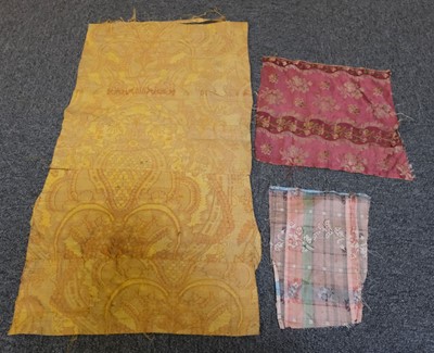 Lot 563 - Fabric. A collection of 18th & 19th century silk brocades and damasks