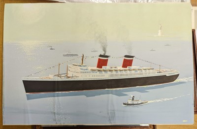 Lot 182 - Gray (Walter, 20th century). Six watercolours of maritime scenes, circa 1945