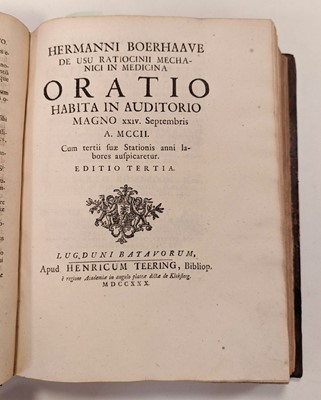 Lot 303 - Boerhaave (Hermann). Oratio de Commendando Studio Hippocratico, 1721