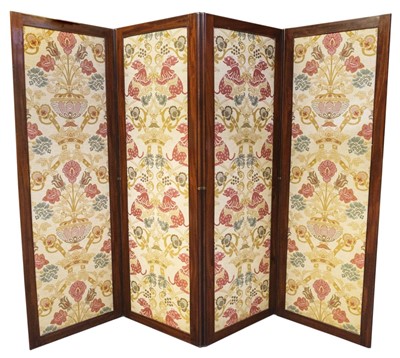 Lot 188 - Screen. A mahogany room divider, late 19th century