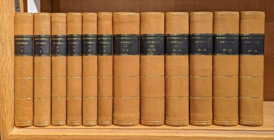 Lot 334 - Royal Microscopical Society. The monthly Microscopical Journal, 18 vols. in 12, 1869-77