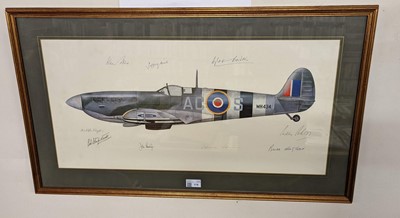 Lot 174 - Aviation Print. Spitfire, colour print