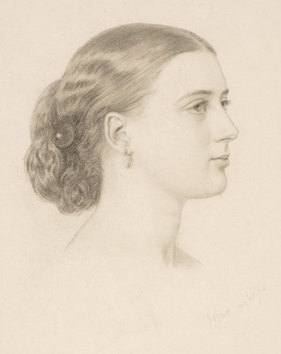 Lot 132 - Brett (John, 1831-1902). Portrait of Georgina Weldon, 1866