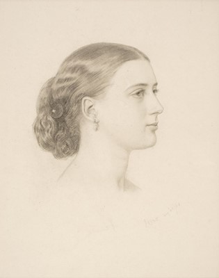 Lot 132 - Brett (John, 1831-1902). Portrait of Georgina Weldon, 1866