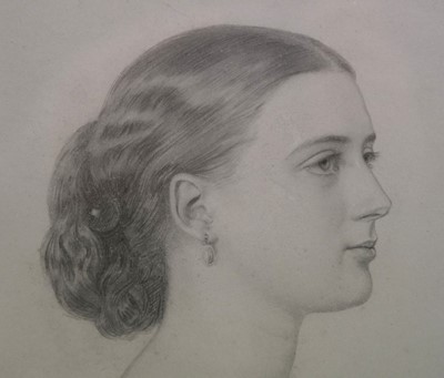 Lot 132 - Brett (John, 1831-1902). Portrait of Georgina Weldon, 1866