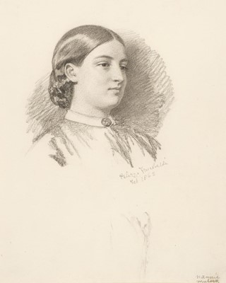 Lot 133 - Brett (John, 1831-1902). Portrait of Nannie Mulock, 1863