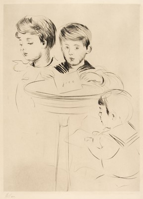 Lot 199 - Helleu (Paul Cesar, 18  - 19). Three studies of the artist's son Jean