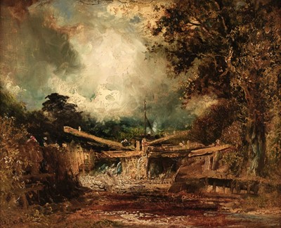 Lot 108 - Cox (David, 1783-1859). A Stormy Riverscape