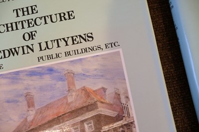 Lot 347 - Butler (A.S.G.). Lutyens Memorial, The Architecture of Sir Edwin Lutyens, vols. 1-3, 1984