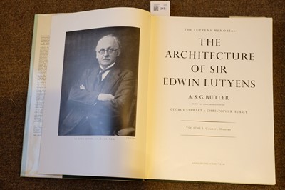 Lot 347 - Butler (A.S.G.). Lutyens Memorial, The Architecture of Sir Edwin Lutyens, vols. 1-3, 1984