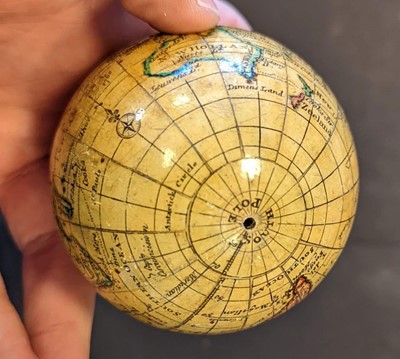 Lot 137 - Pocket Globe. A Correct Globe with the New Discoveries, circa 1785