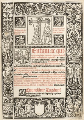 Lot 330 - Perez de Valencia (Jaime). Centum ac quiquaginta psalmi Davidici..., [1514]