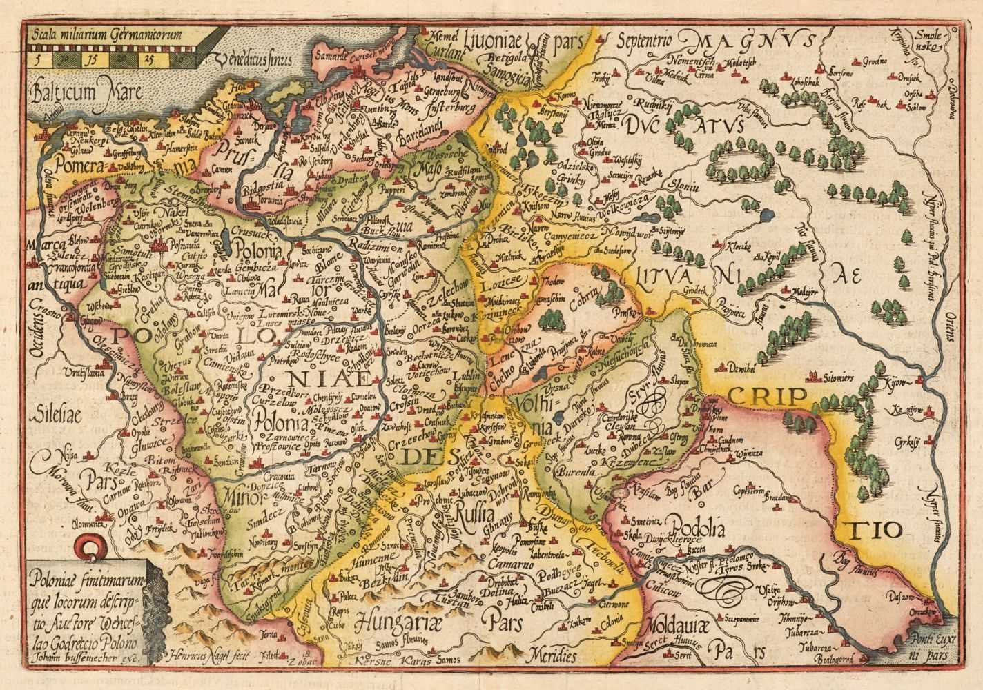 Lot 138 - Poland. Quad (Matthias), Poloniae Finitimarumque Locarum Descriptio..., circa 1600