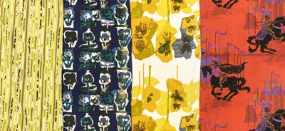 Lot 540 - Carter (Howard). A pair of curtains made of Pansies fabric, designed 1962 for Heals, & others