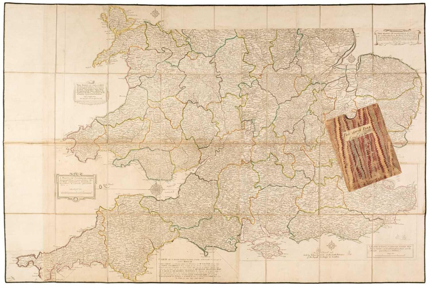 Lot 146 - Southern England & Wales. Hollar (Wenceslaus), Carte de l'Angleterre..., John Garrett, 1676