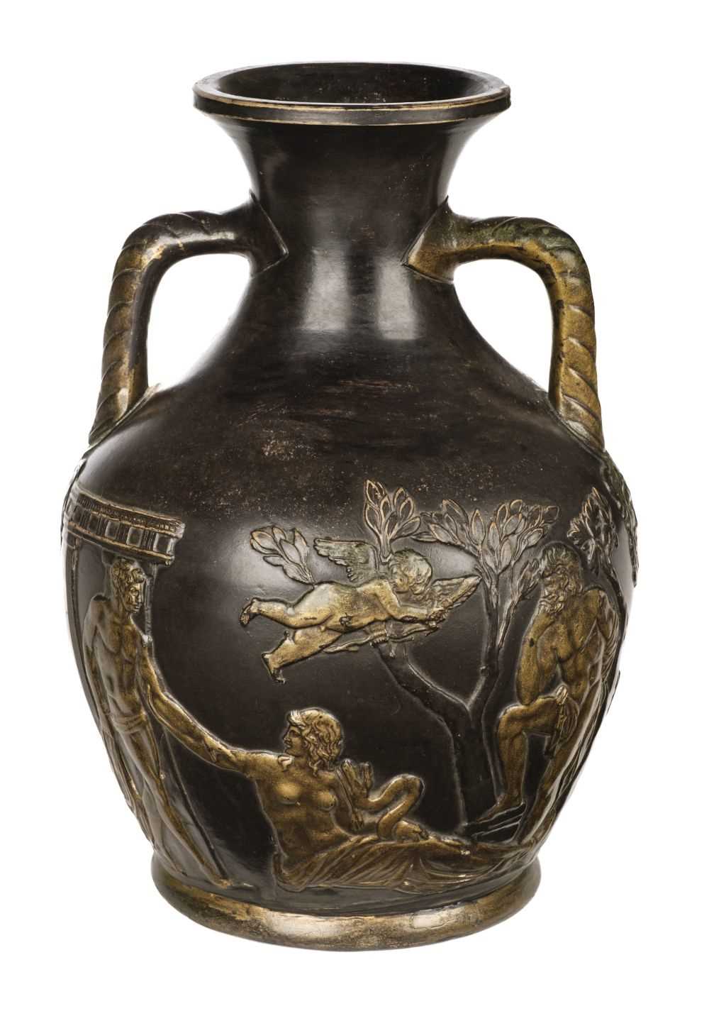 Lot 464 - Portland Vase. A 19th-century pottery vase by Gerbing & Stephan circa 1890