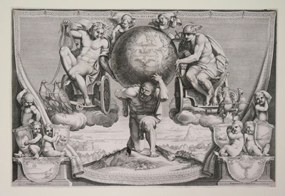 Lot 76 - Villamena (Francisco). The Roman Antiquary, engraving, 1623, and an Allegory after F. Albani