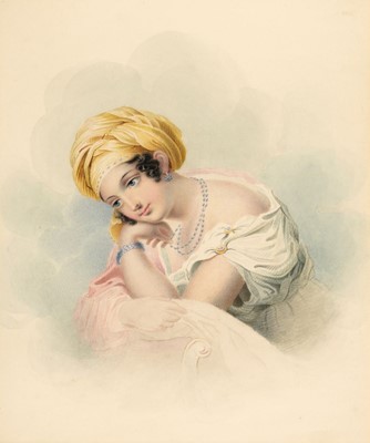 Lot 110 - Female Portraits. Four Watercolour Portraits, circa 1860