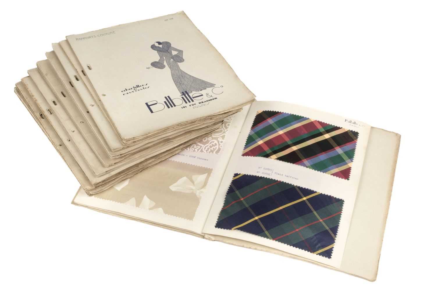 Lot 562 - Fabric samples. A collection of trade catalogues, Paris: Bilbille & Co., 1937-1939